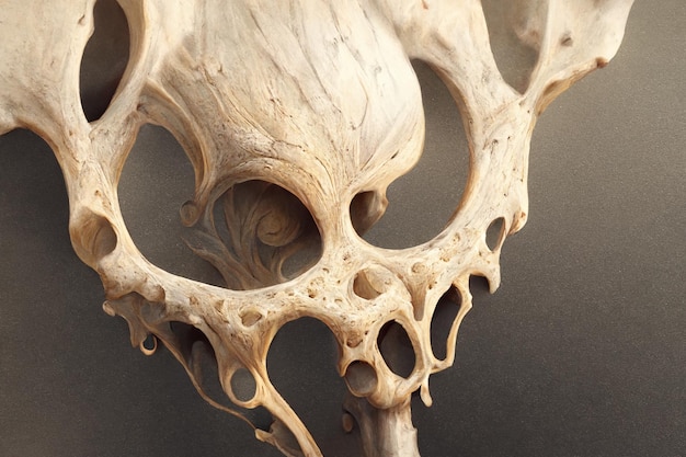 Macro view of bone structure illustration