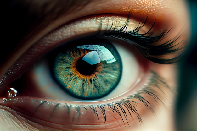 Macro view of a human eye iris Illustration