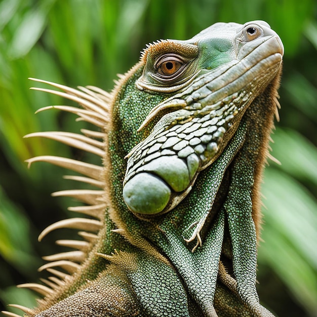 Photo macrophotography of iguana