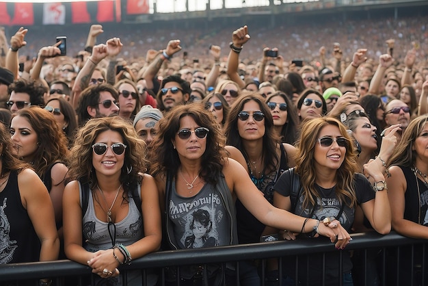 MADRID JUNE 30The crowd in a concert at Download heavy metal music festival on June 30MadridSpain