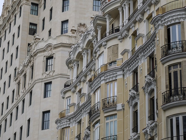 Madrid spain gran via building