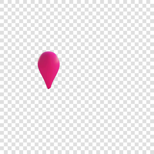 Photo magenta location map 3don transparent background