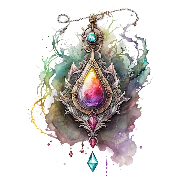 Magic amulet watercolor 107