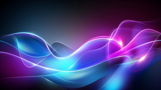 magic energy neon glowing wave abstract background