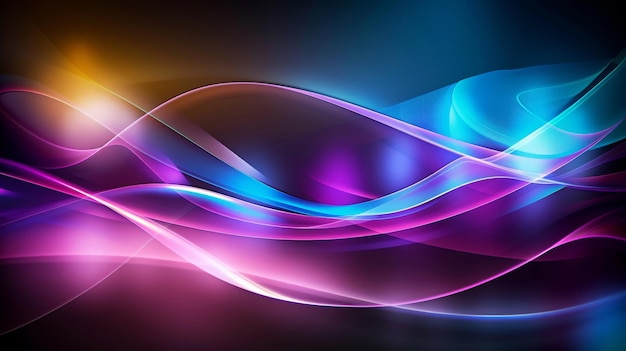 magic energy neon glowing wave abstract background