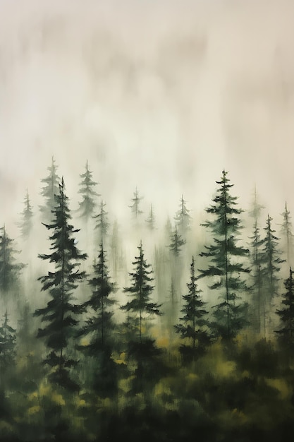 The Magic of the Forest Trees Fog and Dreams in Cascadia