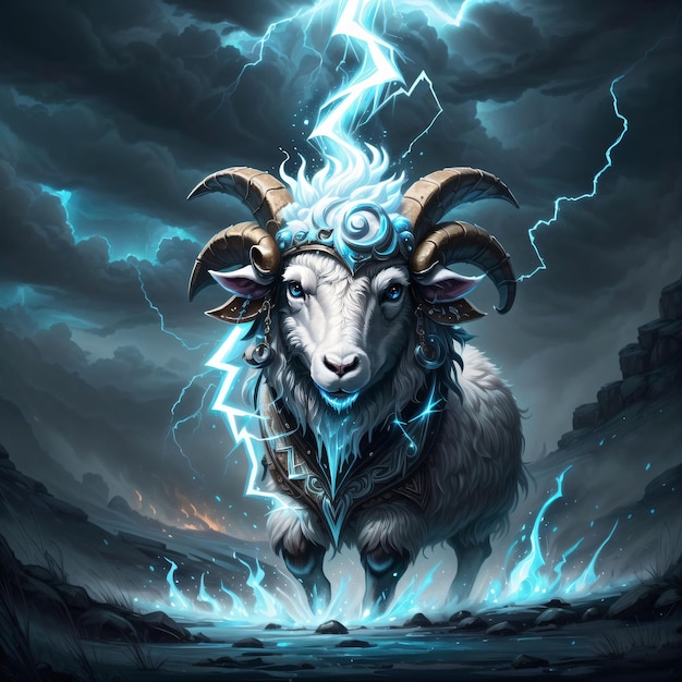 Magic lightning goat