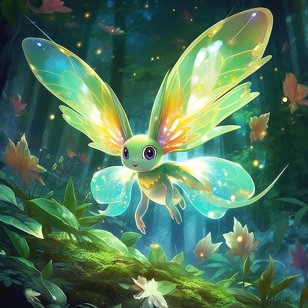 Magic like a fairy butterfly images Generative AI