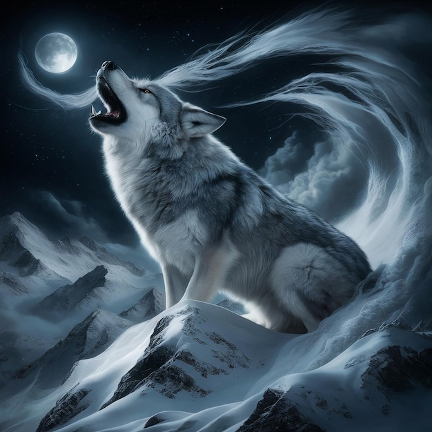 magic mythical wolf