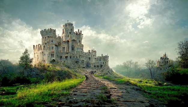 Magic unusual fairytale palaces