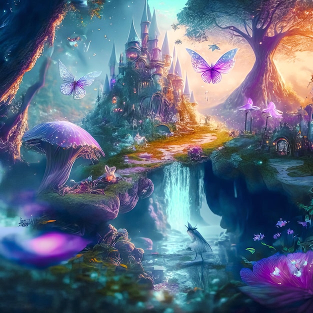 Magical country where fabulous fairies live