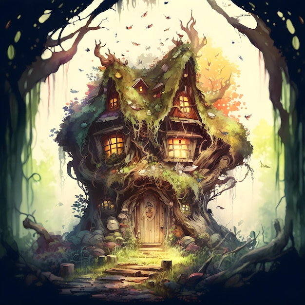 Magical house in the woods