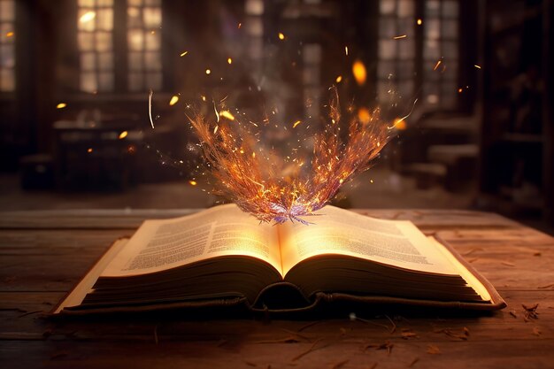 Magical Light Shines on a Book