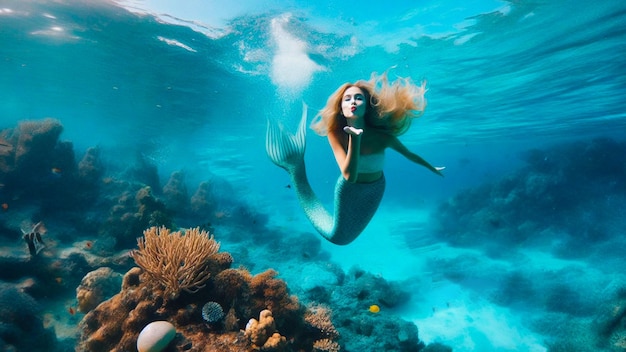 Magical mermaid image evokes aquatic wonder