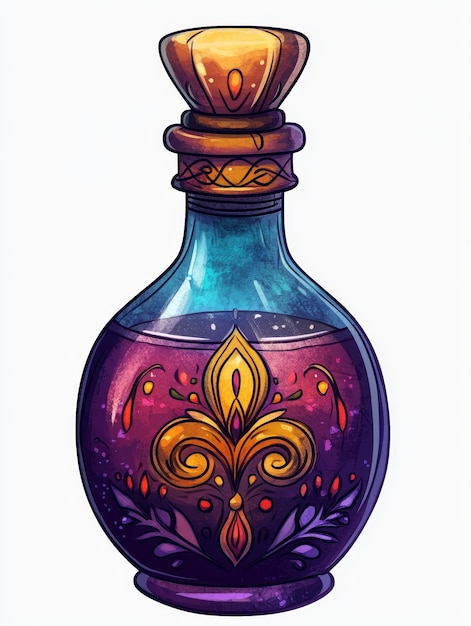 Magical Potion in a Decorated Bottle