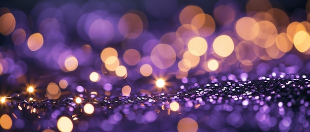 Photo a magical purple backdrop filled with sparkling lights