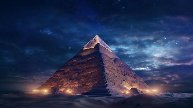 Magical pyramid Illustration AI GenerativexA