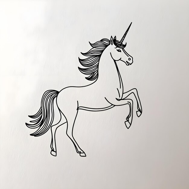 Photo magical unicorn drawing