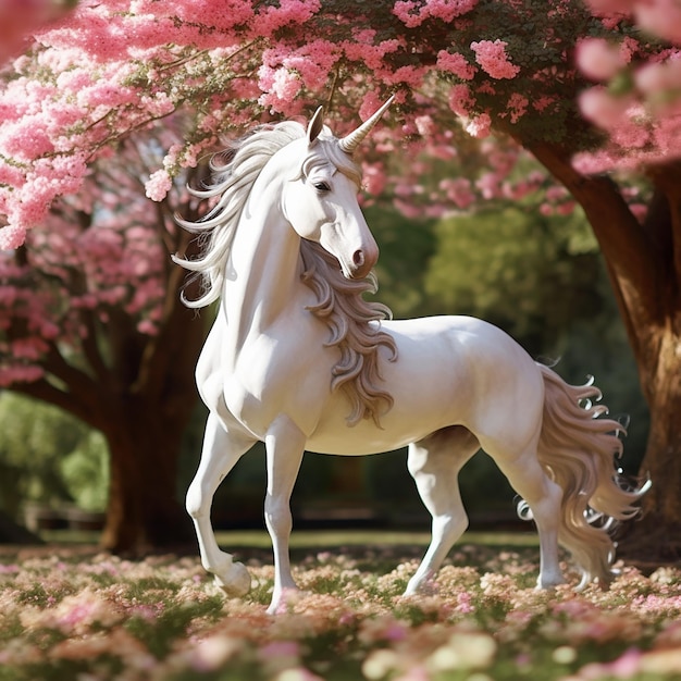 Magical unicorn full of colors and so many details magic horse from fairy tale