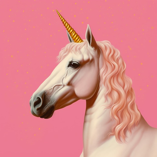 Magical unicorn full of colors and so many details magic horse from fairy tale