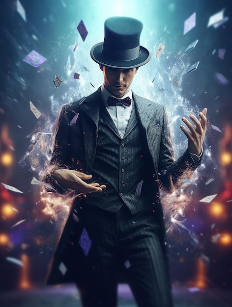 magician HD 8K wallpaper Stock Photographic Image