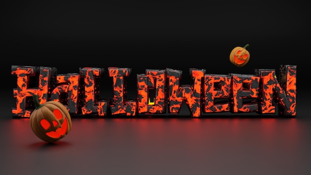 A Magma Effect Halloween Text Background