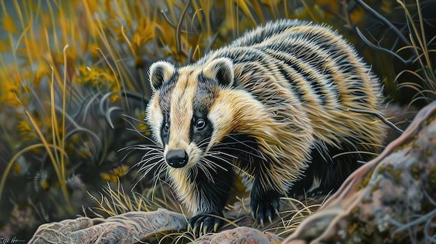 Magnificent American Badger Montana