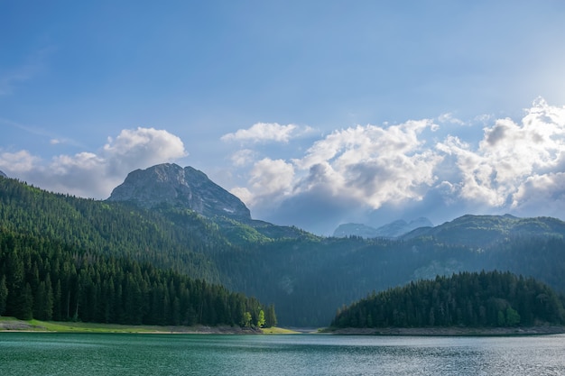 The magnificent Black Lake is located in the National Park Durmitor in the north of Montenegro.