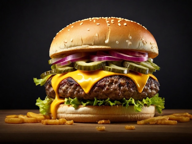 Magnificent Cheeseburger This cheeseburger is magnificent and delicious