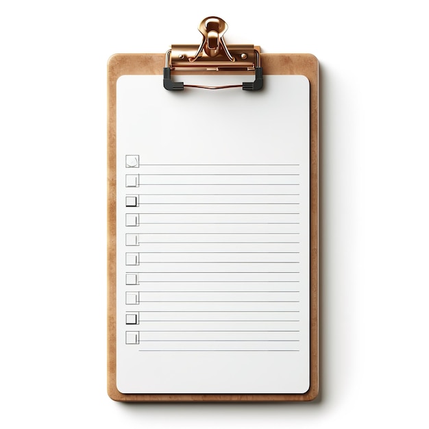 Magnificent Clipboard isolated on white background