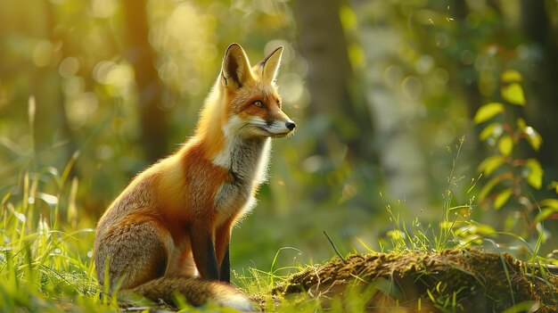 Magnificent Cute foxes in nature