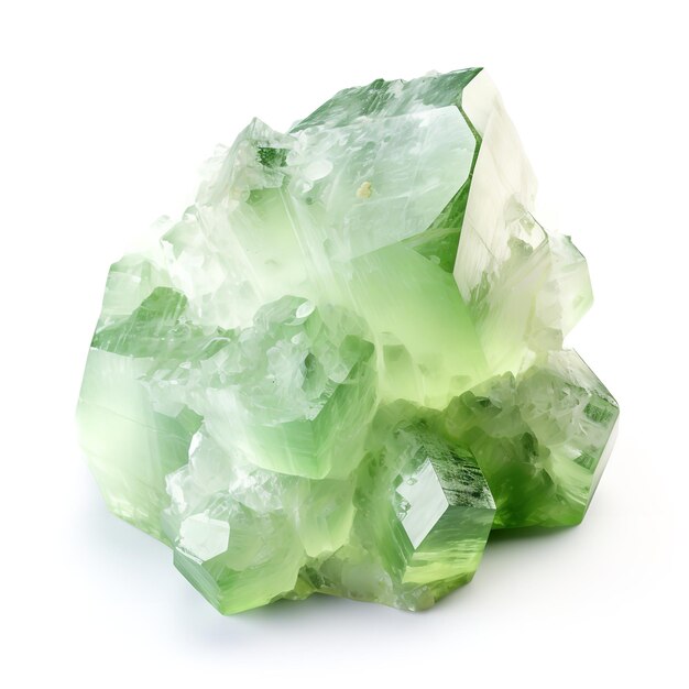 Photo magnificent prehnite isolated on white background