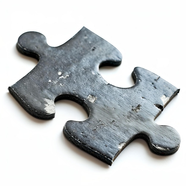 Photo magnificent puzzle piece connection isolated on white background