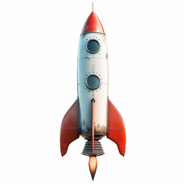 Magnificent Rocket Ship Model isolated on White background