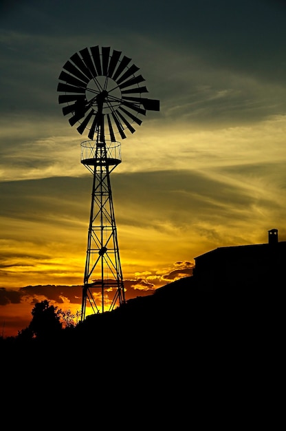 Magnificent sunset behind the Ferris wheel.