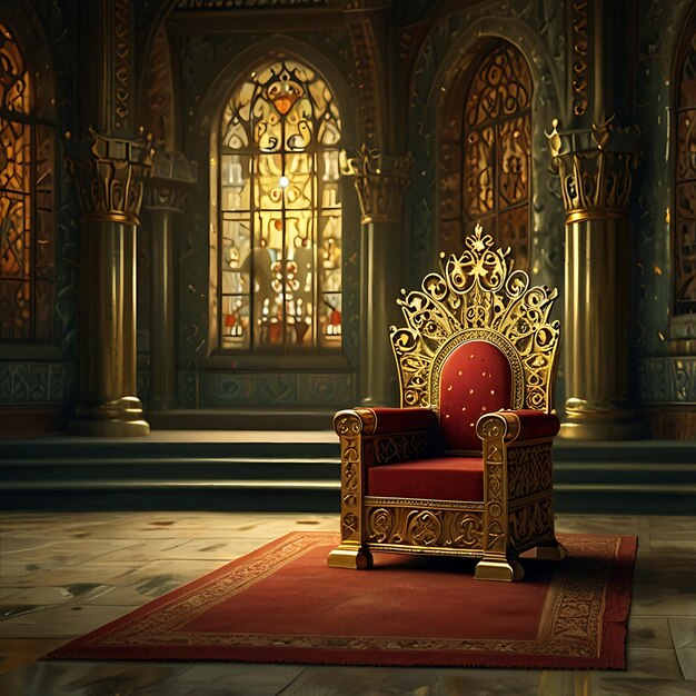 magnificent throne chamberillustrations of king thronesA medieval golden filigree throne room