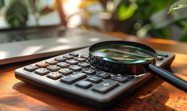 Photo magnified calculator display