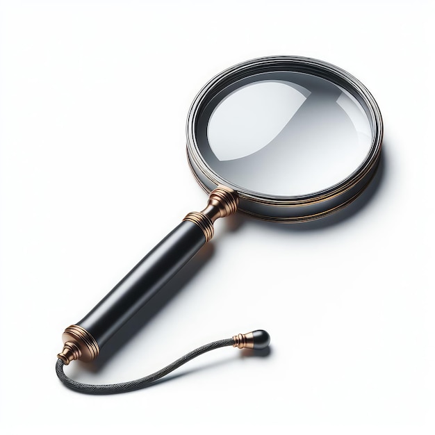 magnifying glass isolated on white background