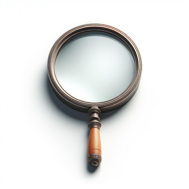 magnifying glass isolated on white background