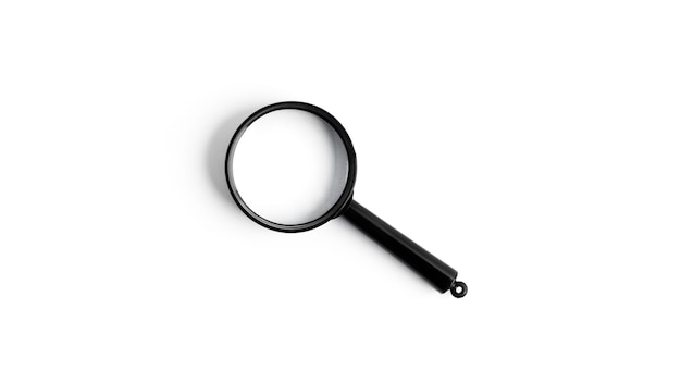 Magnifying glass isolated