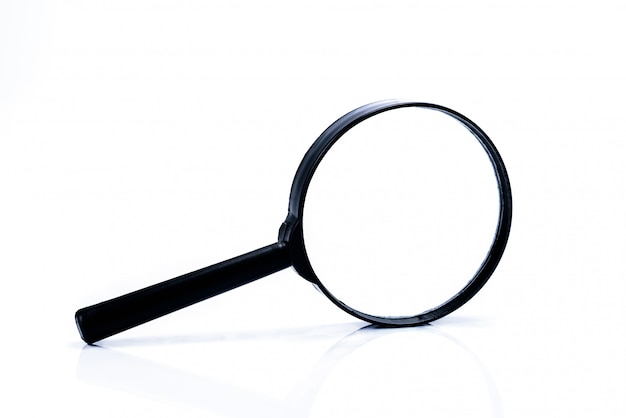 Magnifying glass isolated