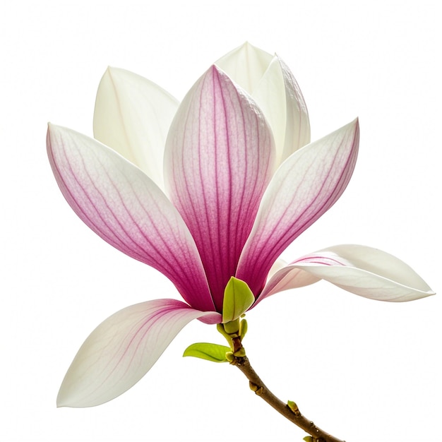 Magnolia flower isolated on white background