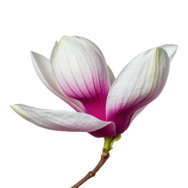 Magnolia flower isolated on white background