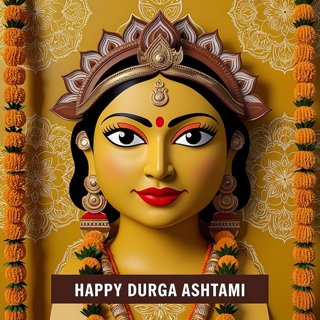 Photo maha ashtami celebration banner