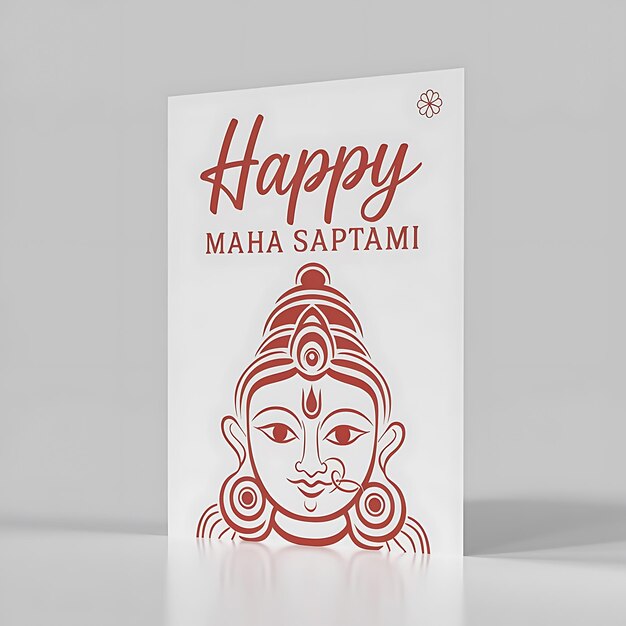 Photo maha saptami happy durga puja indian religious banner design