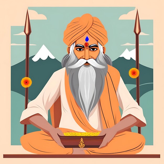 Photo maharishi valmiki jayanti flat illustration