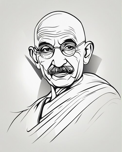 Mahatma Gandhi Indian flag style digital art