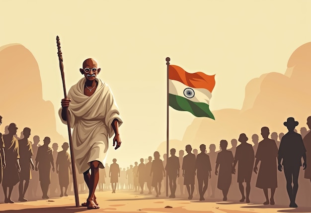 Photo mahatma gandhi jayanti 2 october gandhi jayanti indian freedom fighter mahatma gandhi