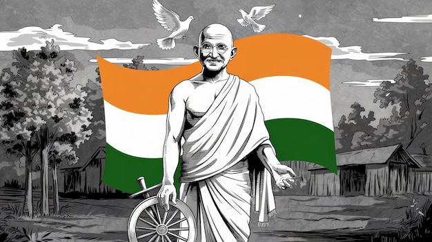 Photo mahatma gandhi jayanti 2 october gandhi jayanti indian freedom fighter mahatma gandhi