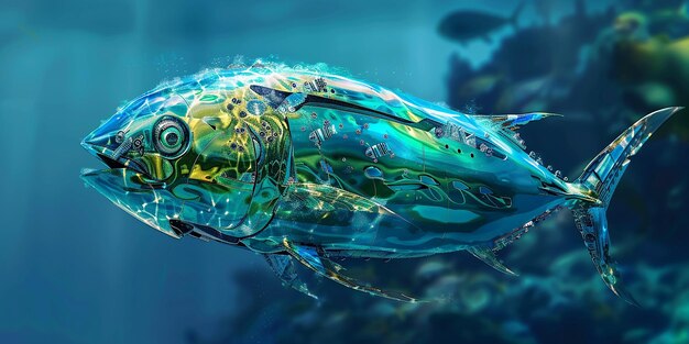 Photo mahimahi underwater cinematic digital art